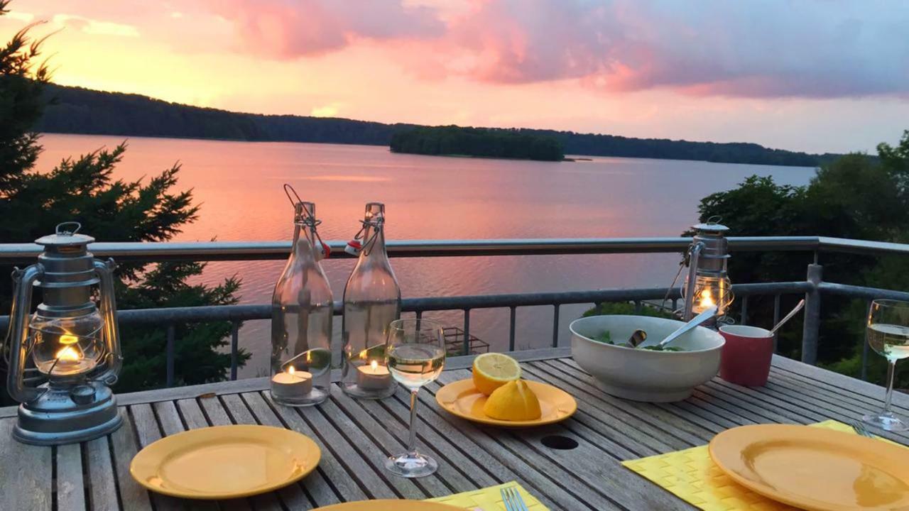 Ferienhaus SeeWaldMeer am Pinnower See bei Schwerin Pinnow  Exterior foto